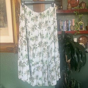 Tropical Palm A-Line Skirt